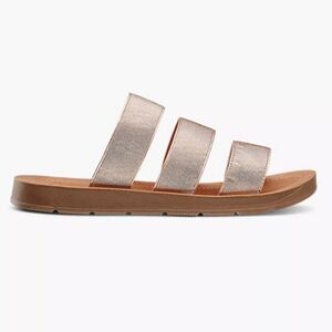 Vintage Havana Women’s Silver Stretch Strappy Slip On Summer Sandal | NEW/NIB!!🩶